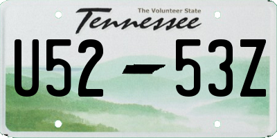 TN license plate U5253Z