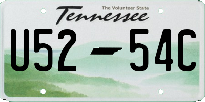TN license plate U5254C