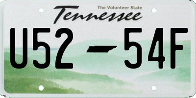 TN license plate U5254F