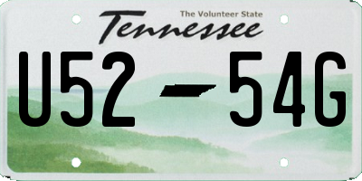TN license plate U5254G