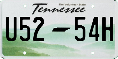 TN license plate U5254H