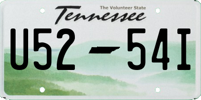 TN license plate U5254I