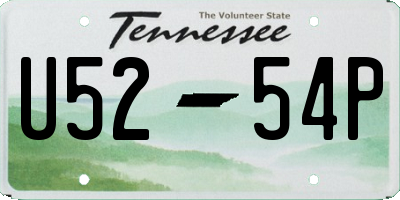 TN license plate U5254P