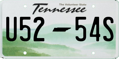 TN license plate U5254S