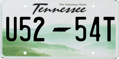 TN license plate U5254T