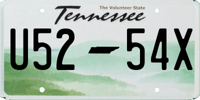 TN license plate U5254X