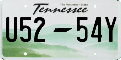 TN license plate U5254Y