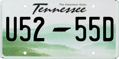 TN license plate U5255D