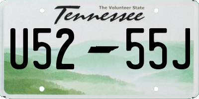 TN license plate U5255J