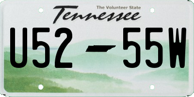 TN license plate U5255W