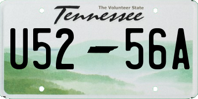 TN license plate U5256A