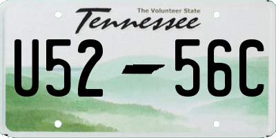 TN license plate U5256C