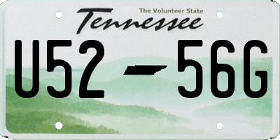TN license plate U5256G