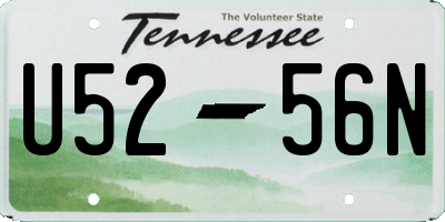 TN license plate U5256N