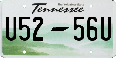 TN license plate U5256U