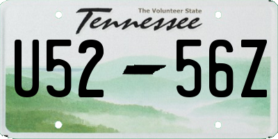 TN license plate U5256Z