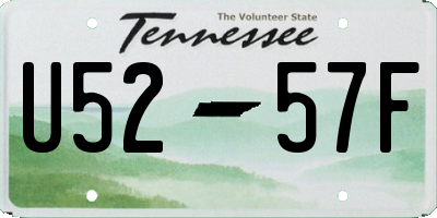 TN license plate U5257F