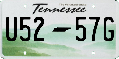TN license plate U5257G