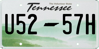 TN license plate U5257H