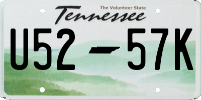 TN license plate U5257K