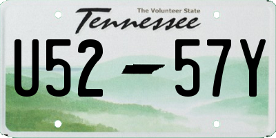 TN license plate U5257Y