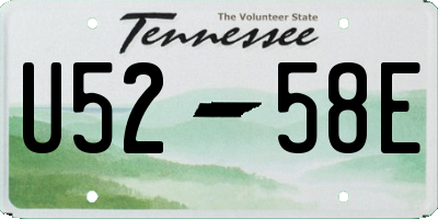 TN license plate U5258E