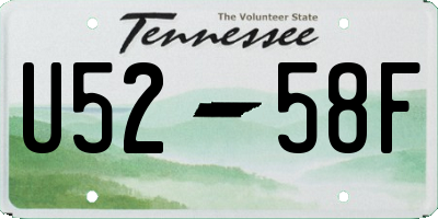 TN license plate U5258F