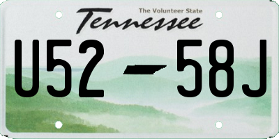 TN license plate U5258J
