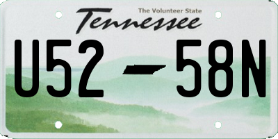 TN license plate U5258N
