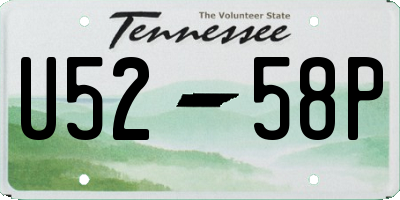 TN license plate U5258P