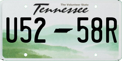 TN license plate U5258R