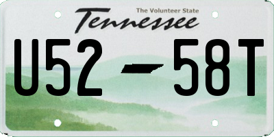 TN license plate U5258T