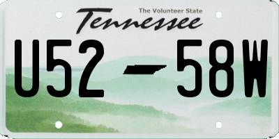 TN license plate U5258W
