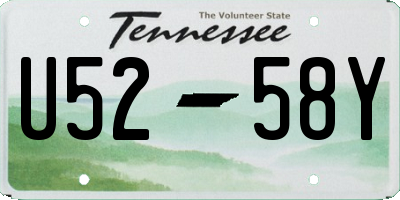 TN license plate U5258Y