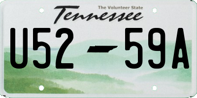 TN license plate U5259A