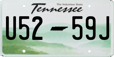 TN license plate U5259J