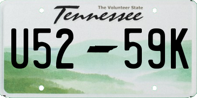 TN license plate U5259K