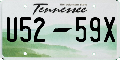 TN license plate U5259X