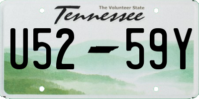 TN license plate U5259Y