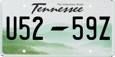 TN license plate U5259Z