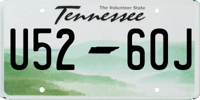 TN license plate U5260J