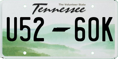 TN license plate U5260K