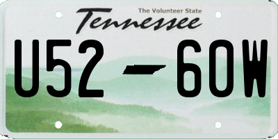 TN license plate U5260W
