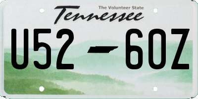 TN license plate U5260Z
