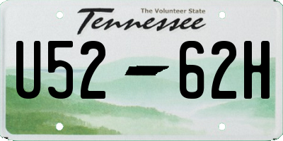 TN license plate U5262H