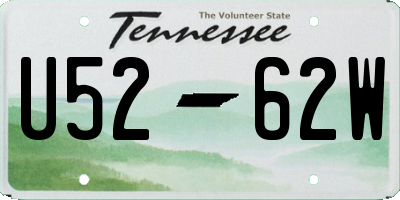 TN license plate U5262W