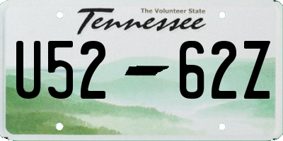 TN license plate U5262Z