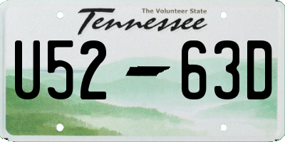 TN license plate U5263D
