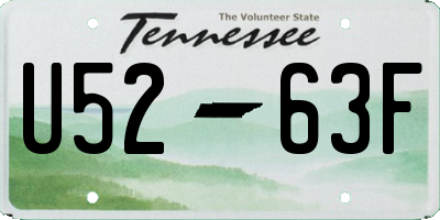 TN license plate U5263F