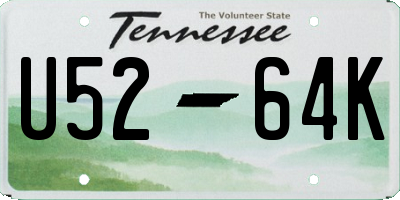 TN license plate U5264K